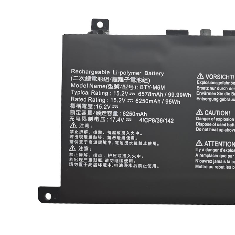 6578mAh 99.99Wh Batteri til MSI GE76 Raider 10UG-238