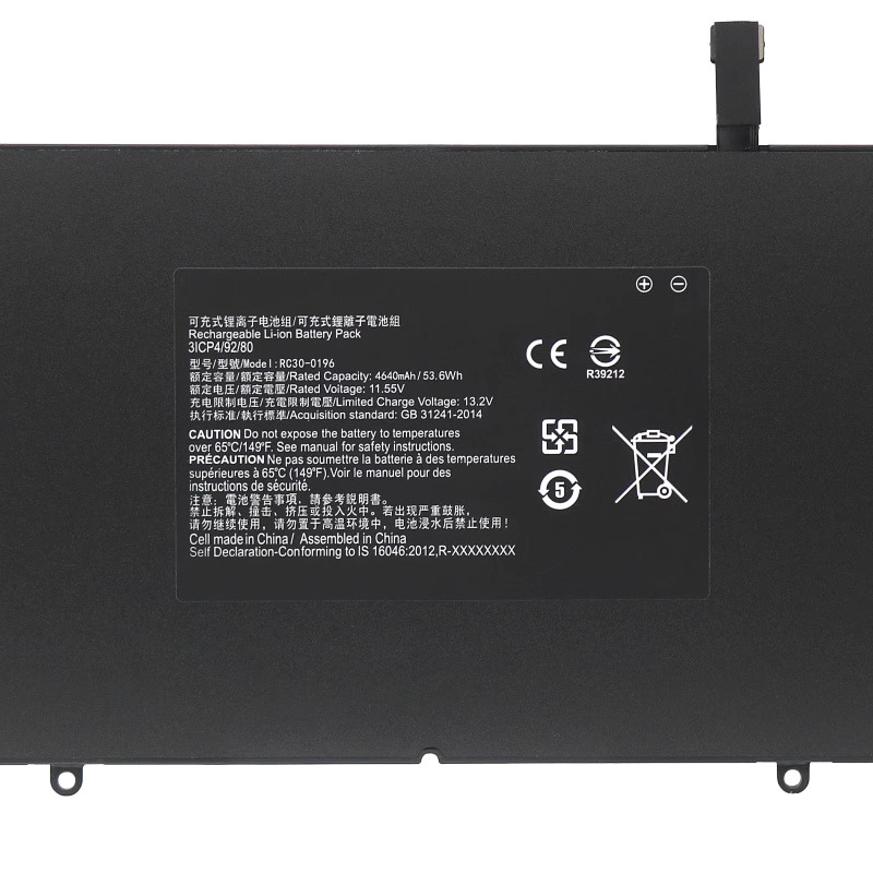 11.55V 4640mAh 53.6Wh Batteri till Razer Blade Stealth RZ09-01962E11-REFB
