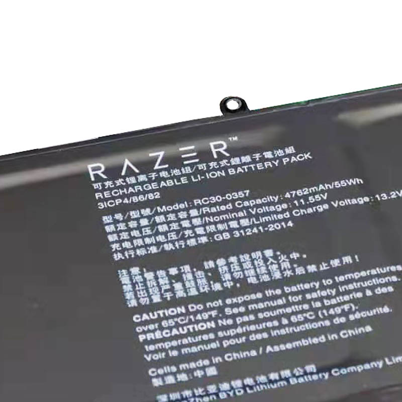 Original 11.55V 4762mAh 55Wh Batteri till Razer 3ICP4/86/82