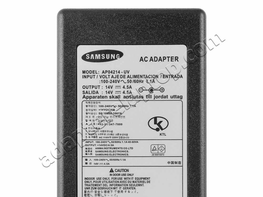 14V 4.5A 63W Samsung LF22NSBTBN/XY NC240 Notebook AC Adapter Lader