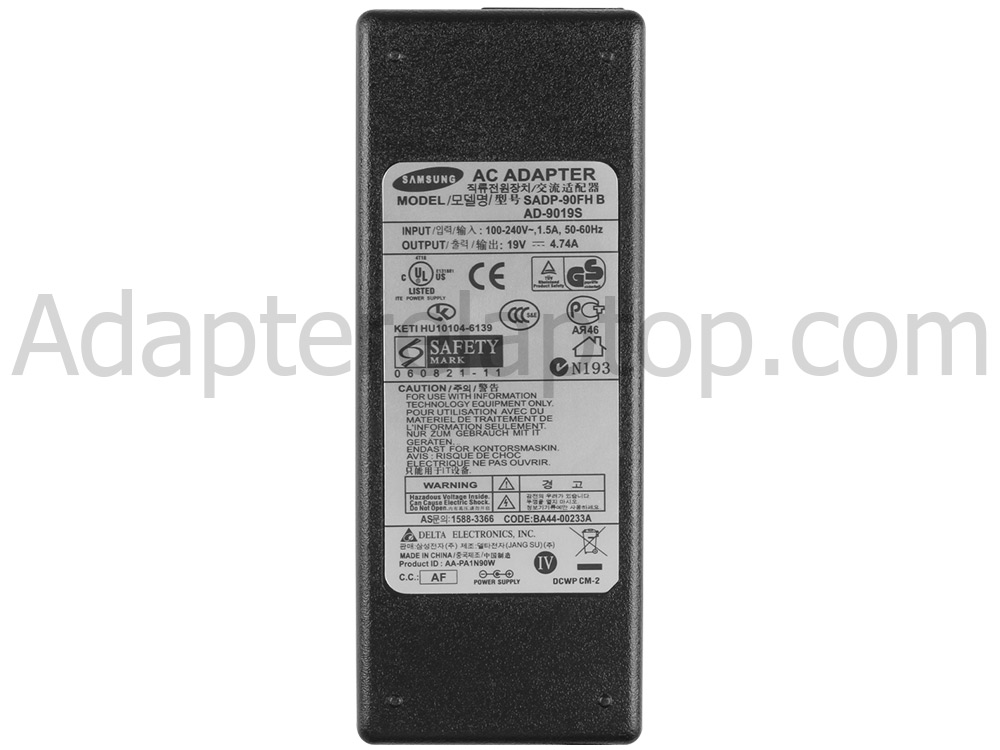 90W Samsung NP350V5C-A06 NP350V5C-A06UK Notebook AC Adapter Lader
