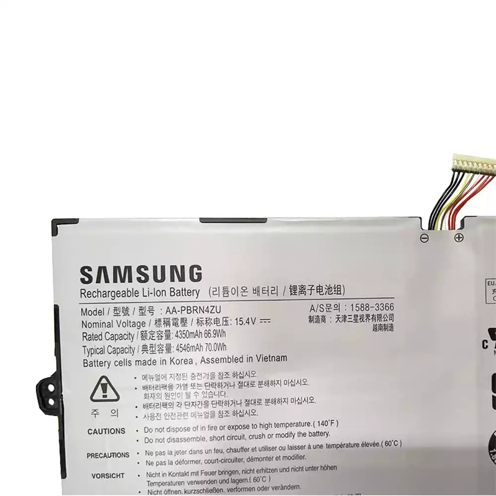 15.4V 4350mAh 66.9Wh Batteri till Samsung AA-PBRN4ZU