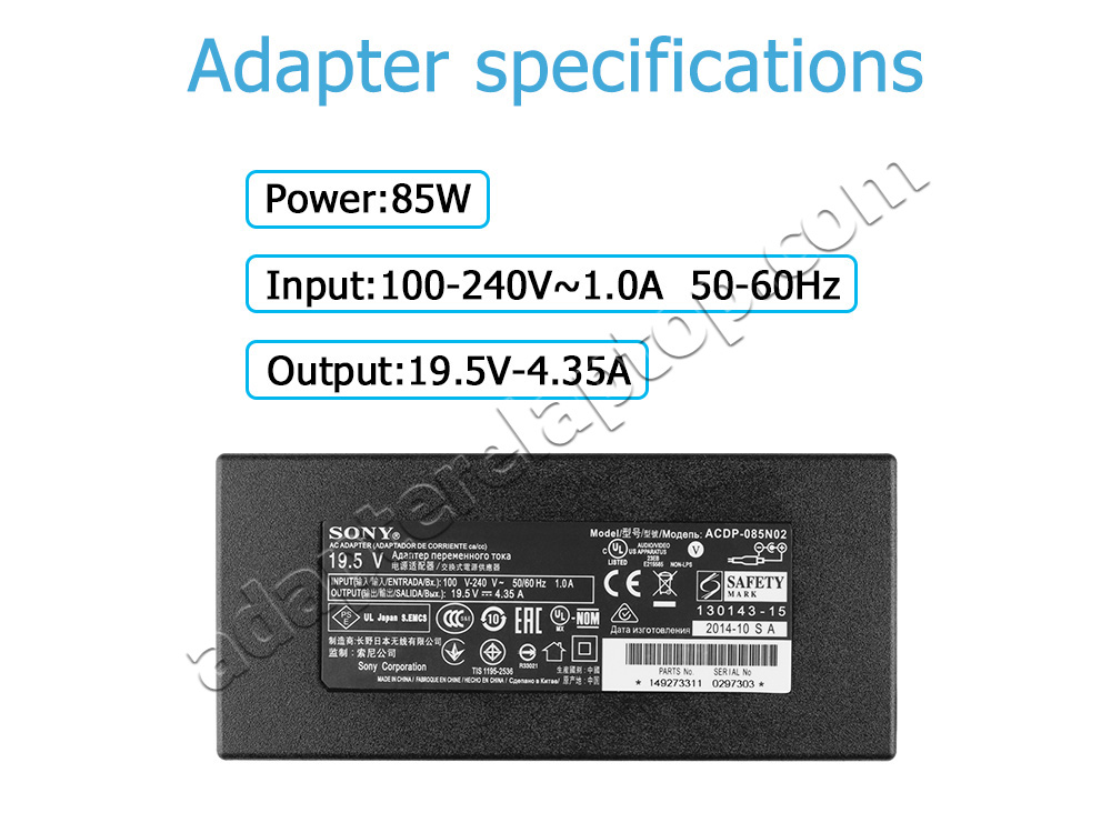 85W AC Adapter Lader Harman Kardon JBL TNUA2402703 + Gratis kabel