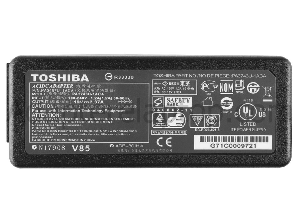 45W Toshiba satellite Radius 11 L10W-B-102 AC Adapter Lader
