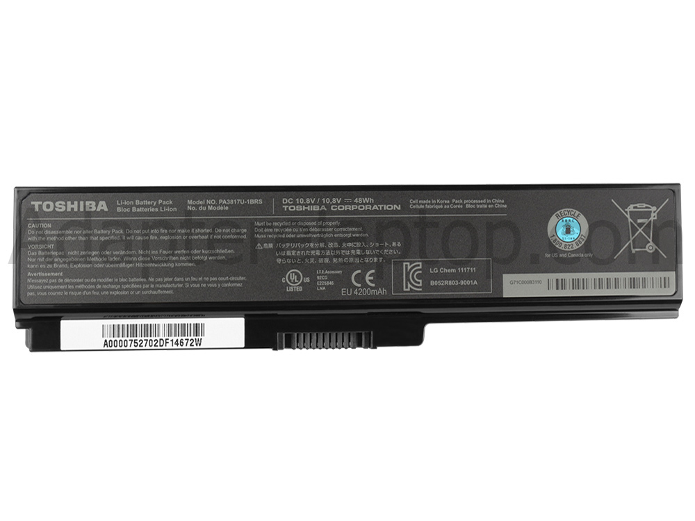 Original 10.8V 48Wh Batteri Toshiba Satellite T135-S1309 T135-S1310