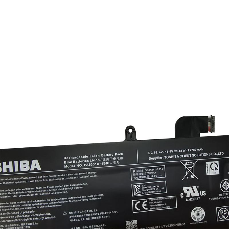 2700mAh Batteri til Toshiba Dynabook Portege A30-E-143 A1PSZ10E115R