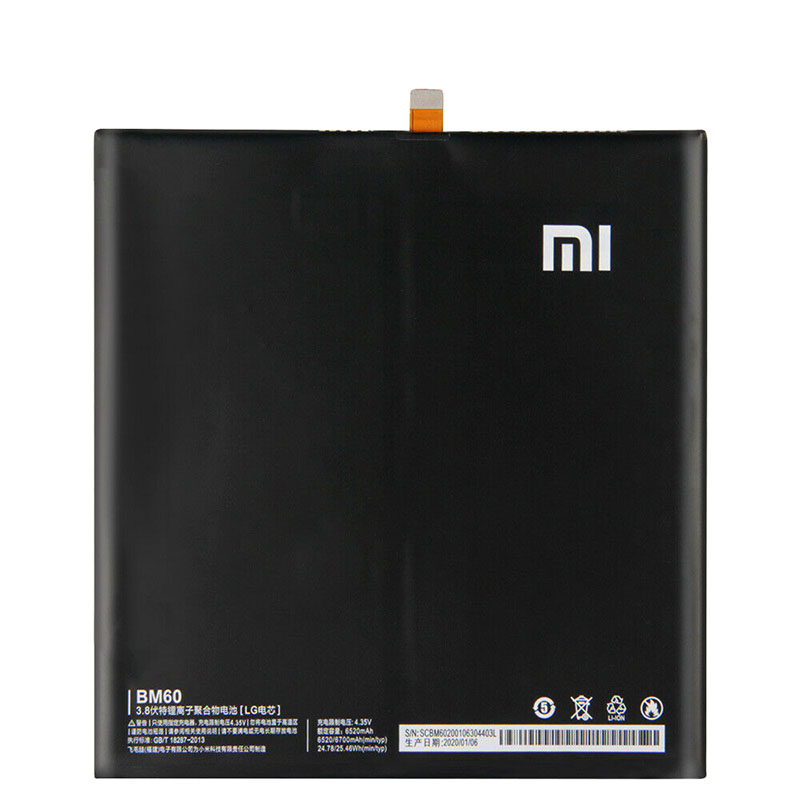 Original 6520mAh 23.71Wh 2 Celle Batteri Xiaomi Mipad 1 A0101