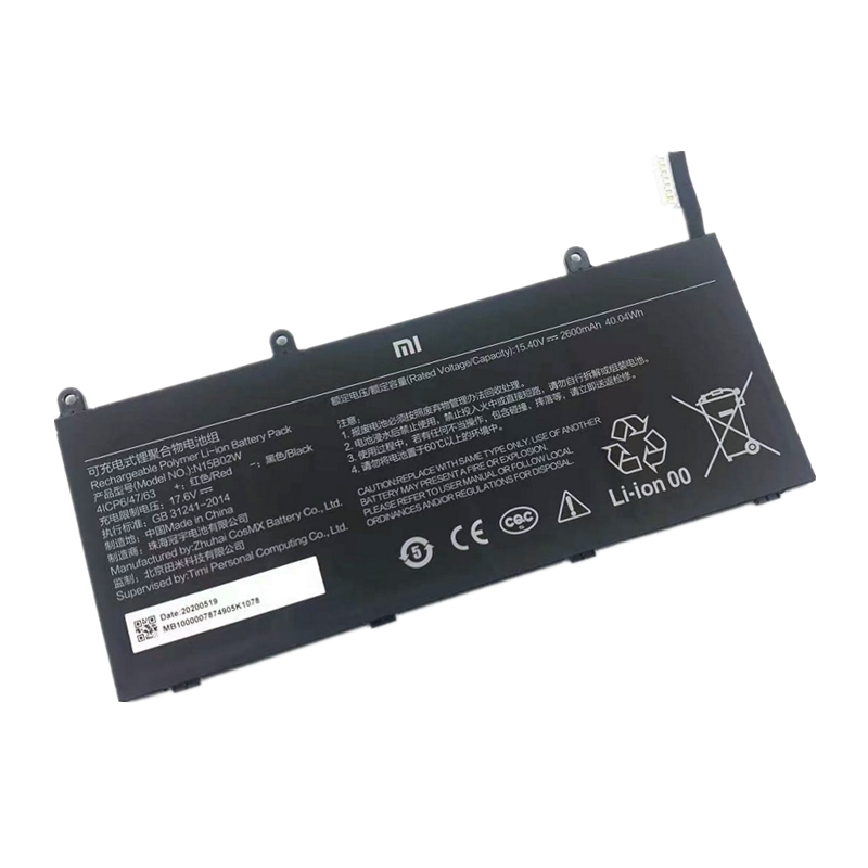 Original 2600mAh 40.04Wh Batteri till Xiaomi TM1705 TM1801