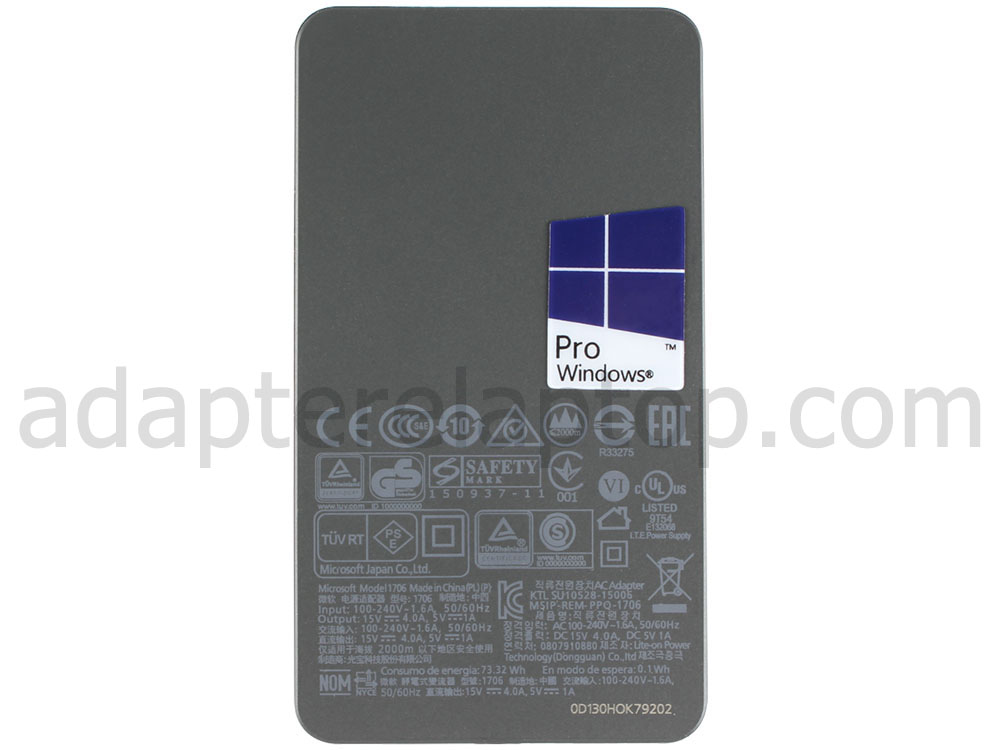 Original 65w Microsoft Surface Pro 4 1724 AC Adapter Lader